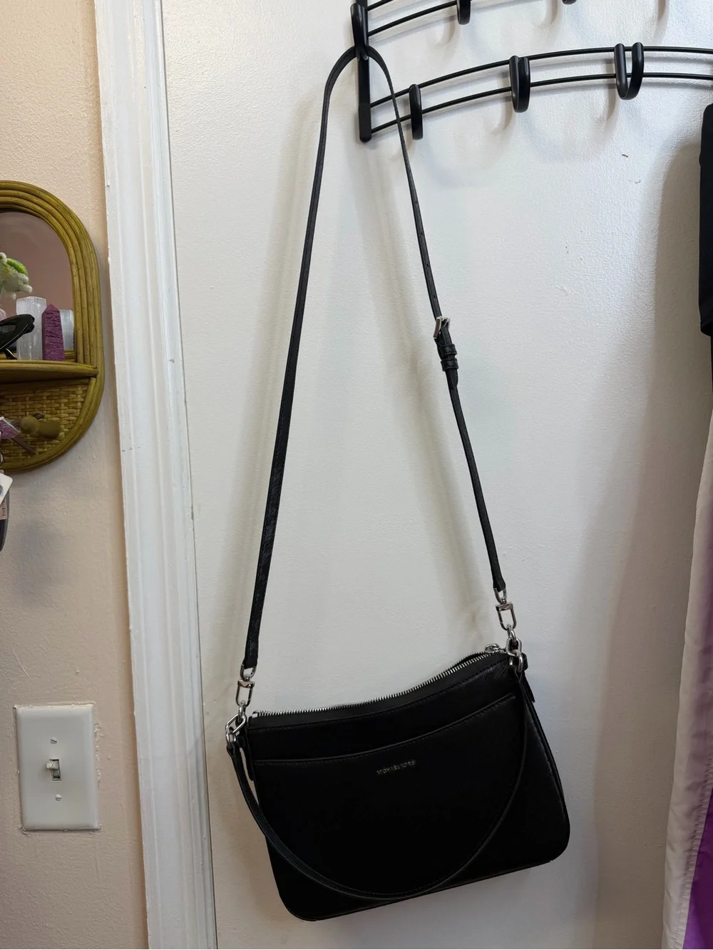 Michael Kors Black Saffiano Shoulder Hobo Bag